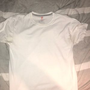 White Hanes Slim Fit Tee